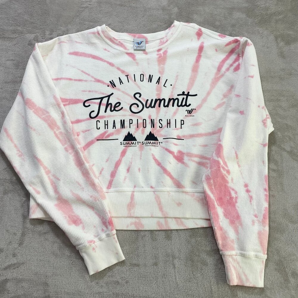 Varsity The Summit National Championship pink tie dye sweatshirt